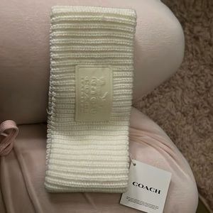 white coach headband